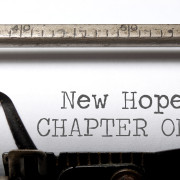 New hope chapter one printed on a vintage typewriter